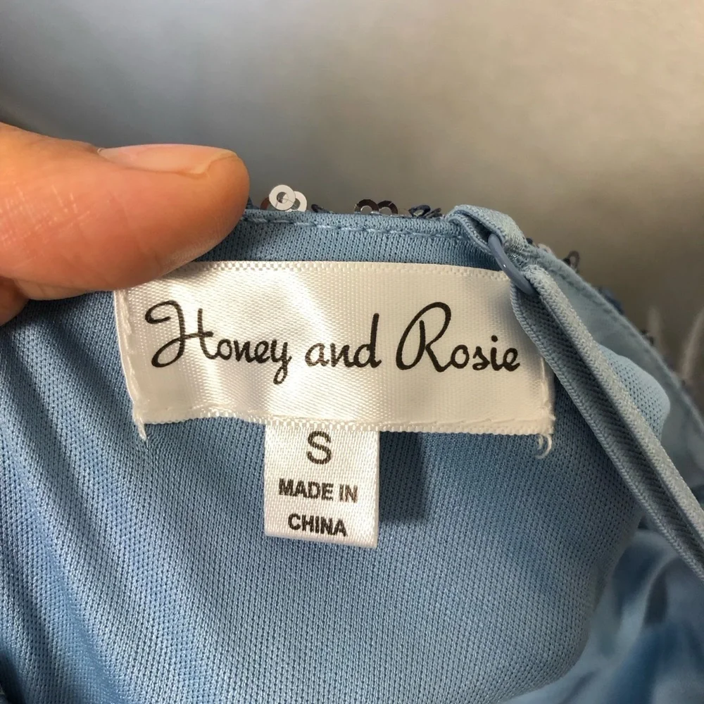 Honey and Rosie Ice blue women's dress size S